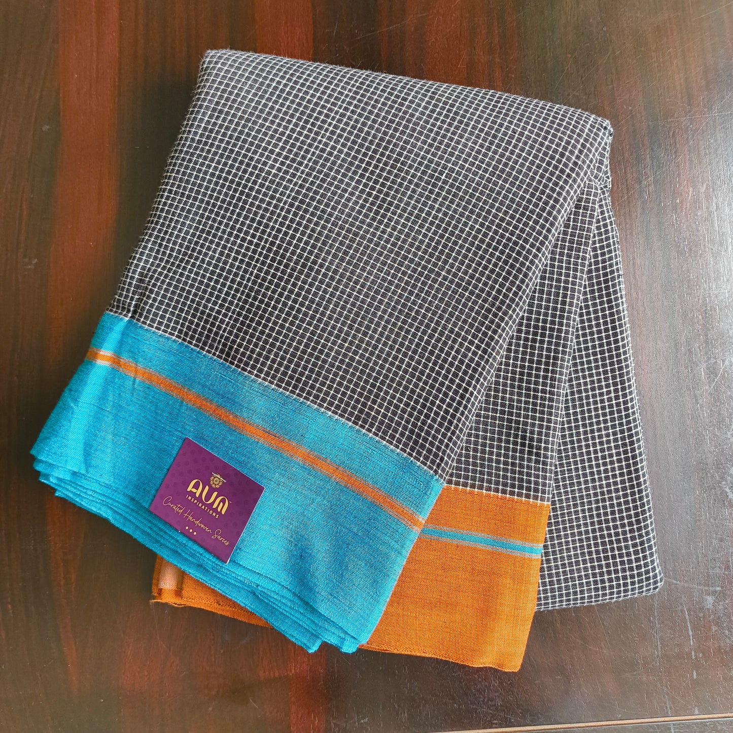Classic Black Patteda Anchu Saree with Ganga-Jamuna Border