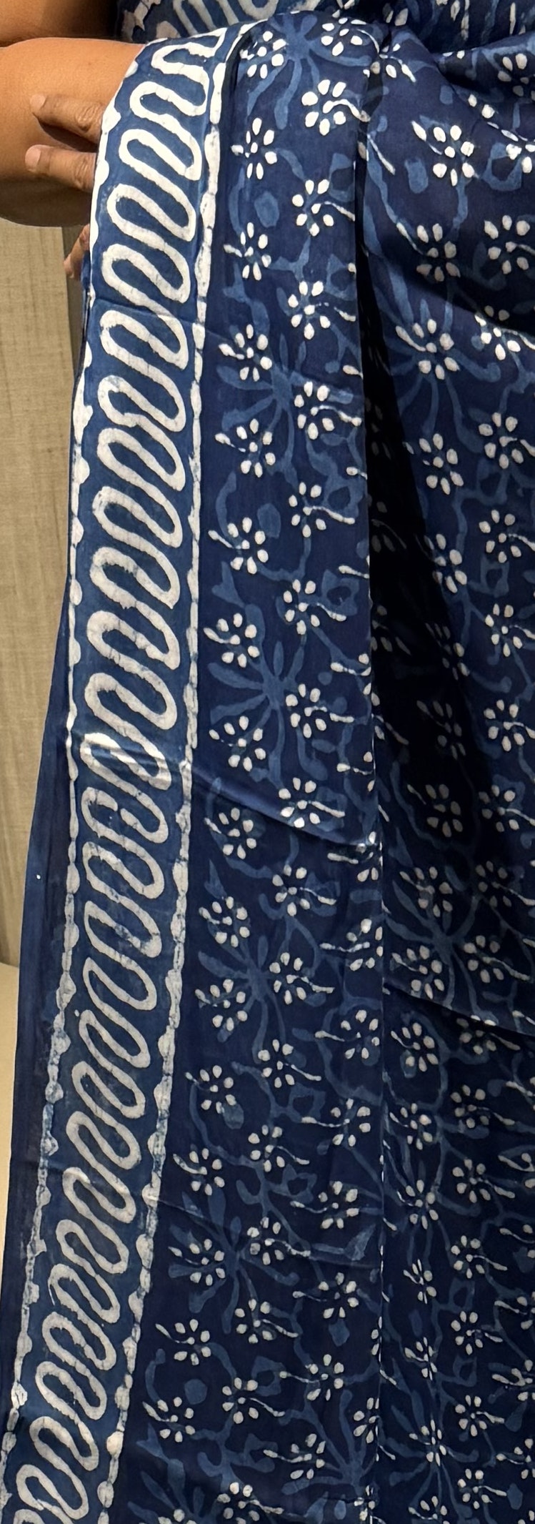 Indigo Modal Silk Saree with Blouse